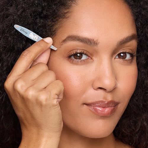 Tweezerman Aristocats mini slant tweezer in use for effortless brow shaping.