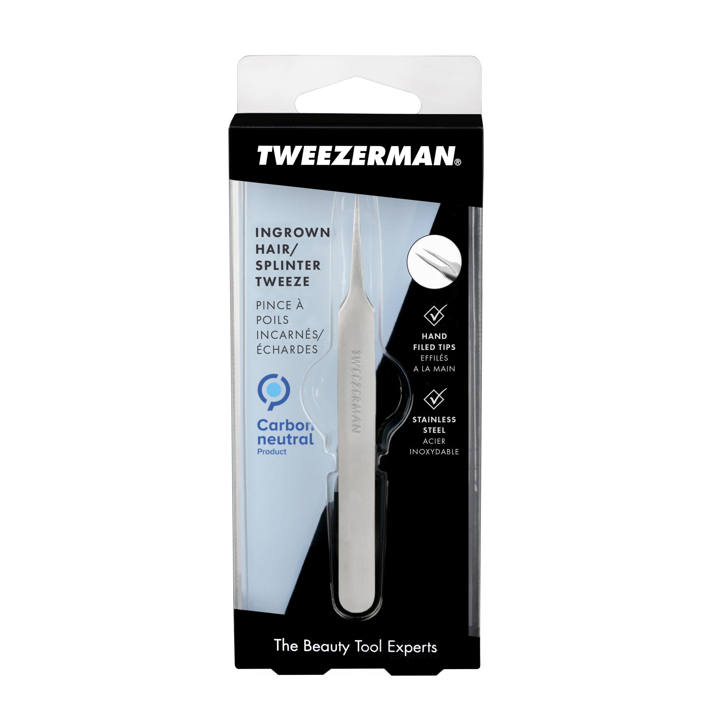 Tweezerman brand tool with clean, professional presentation