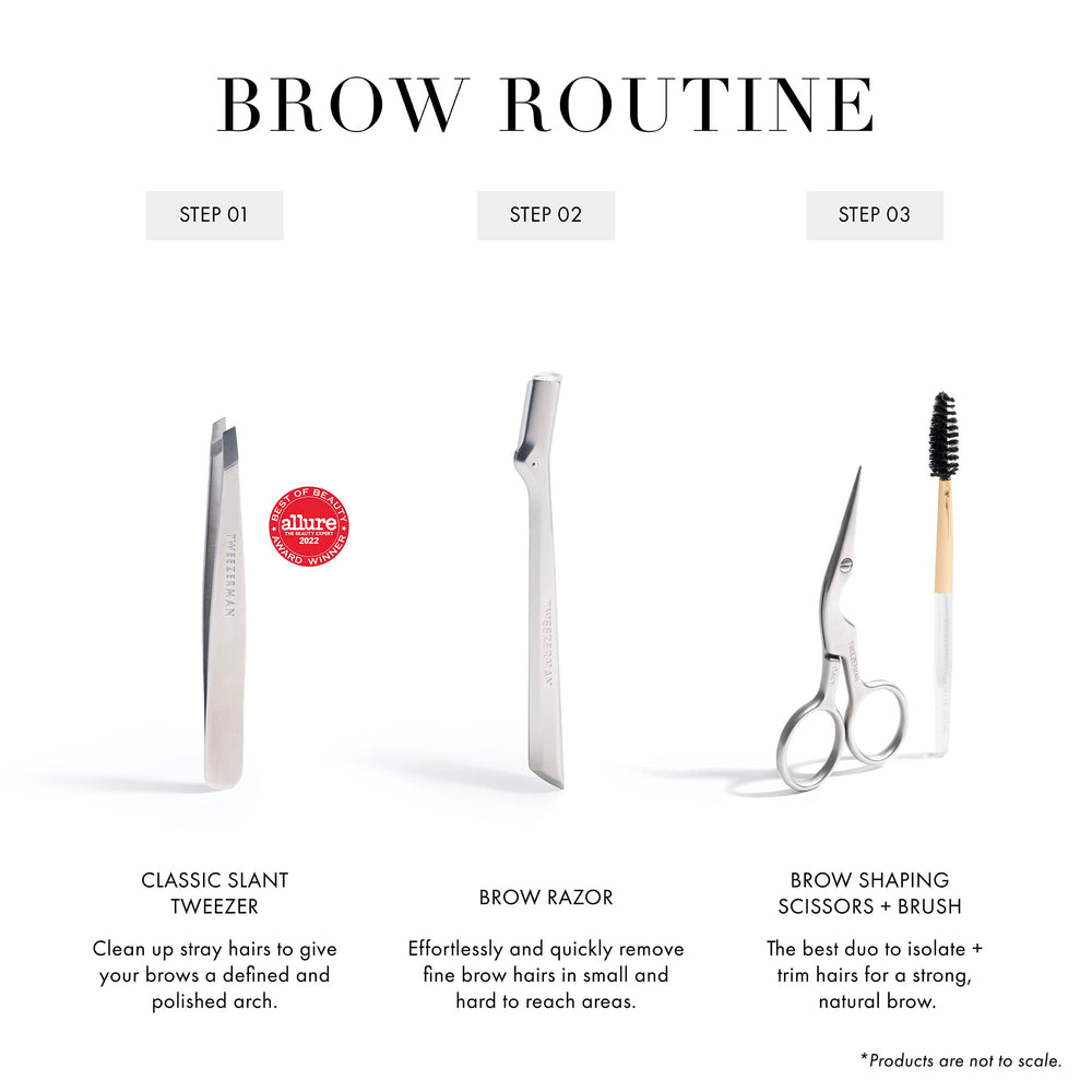 Tweezerman brow scissors made in Italy from professional stainless steel