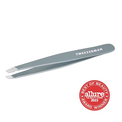 Tweezerman Classic Slant Tips close up highlighting hand filed tips for consistent brow shaping