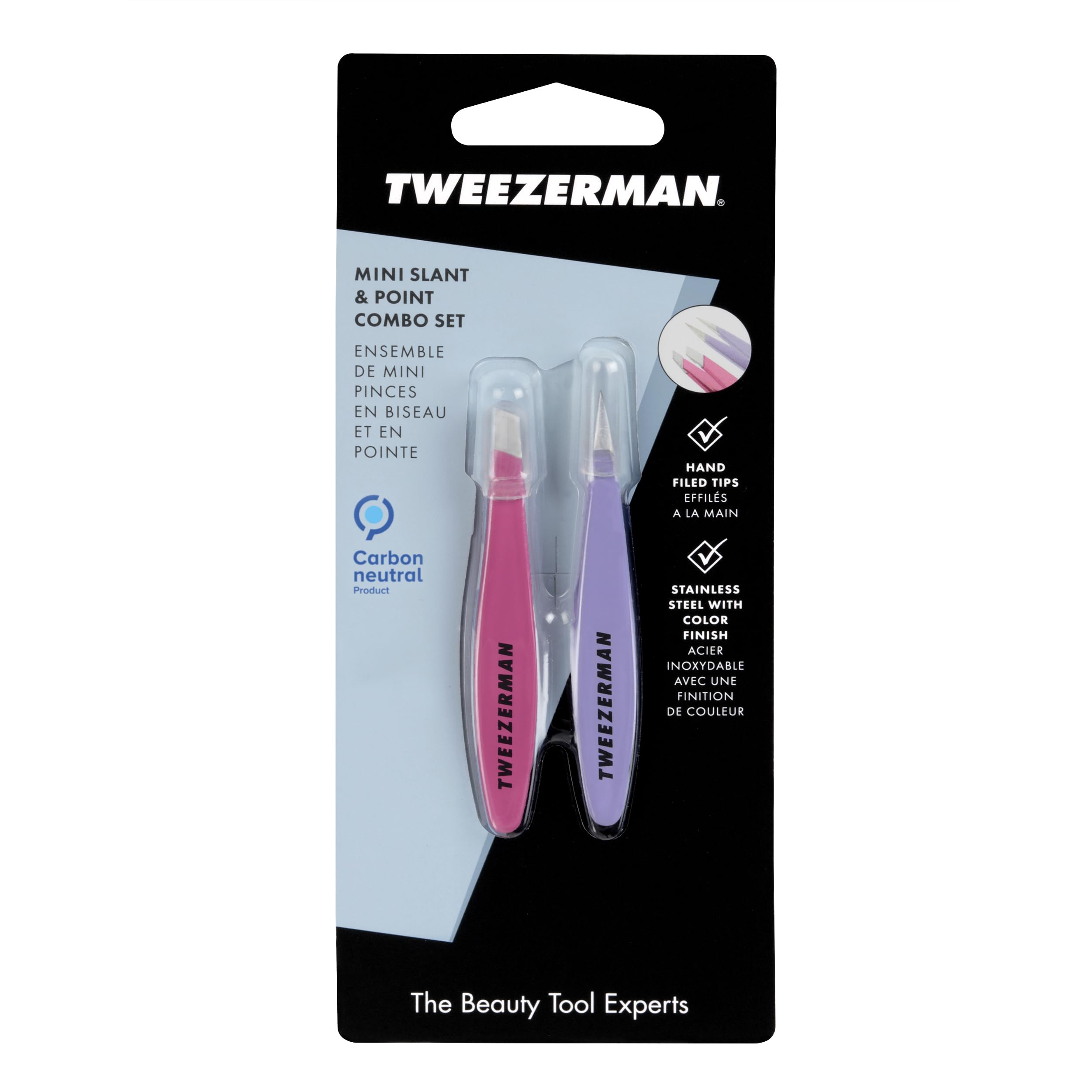 Tweezerman cleaning with alcohol wipe maintains hygiene after use.