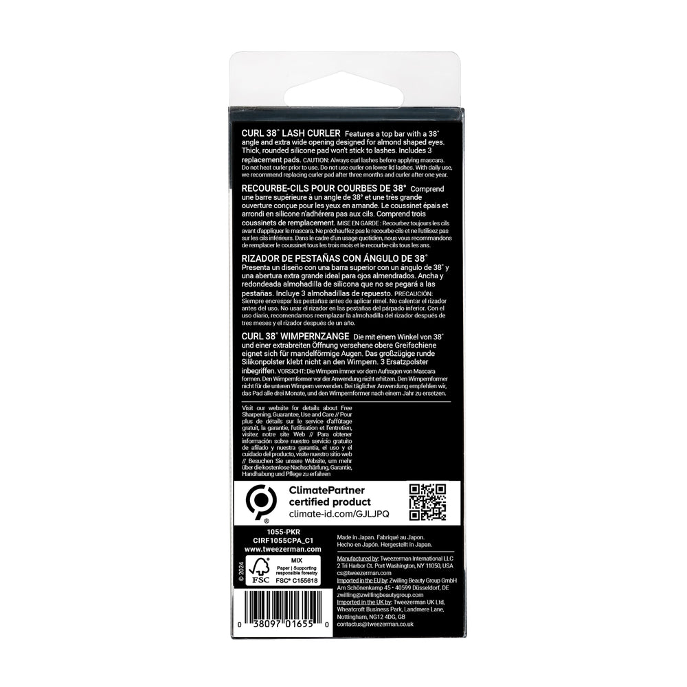 Tweezerman Curl 38 compact form ideal for travel and quick use