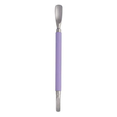 Tweezerman Pushy scoop end follows nail curves for gentle pushing.