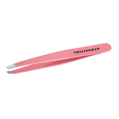 Tweezerman dusty rose slant tweezer for precise brow shaping and hair removal