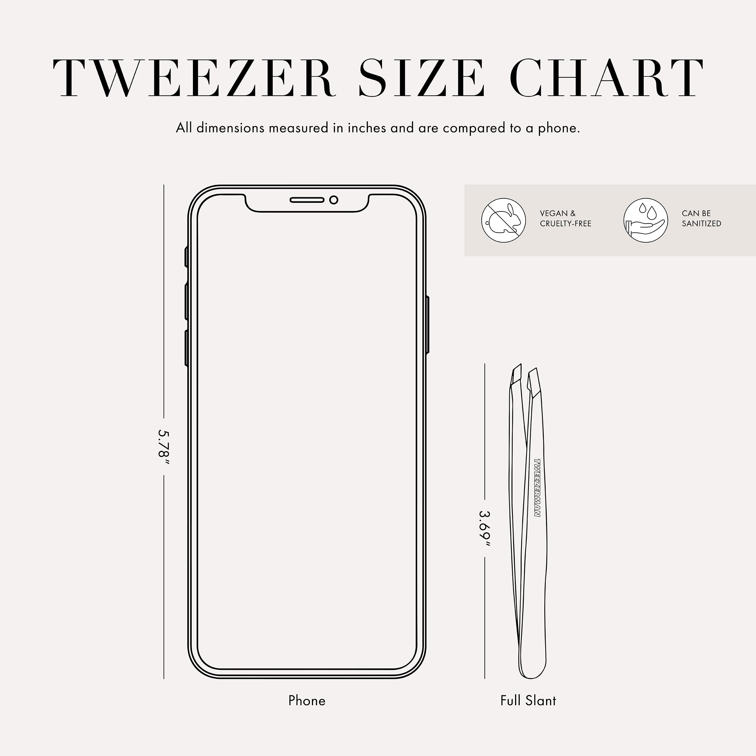 Tweezerman dusty rose slant tweezer 25-degree tip for even grip