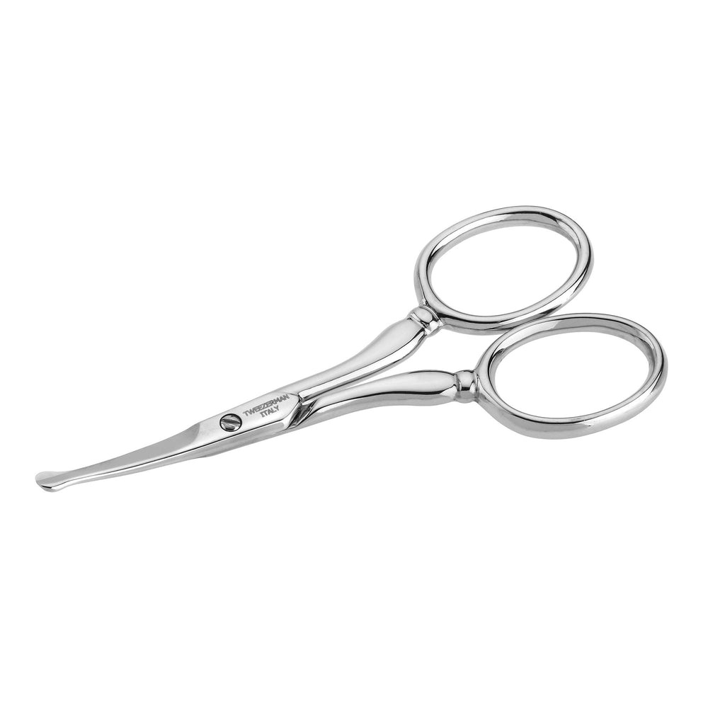 Tweezerman facial hair scissors packaging view for quick identification and purchase.