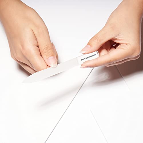 Tweezerman Glass Nail File offers durable glass for long-lasting use.