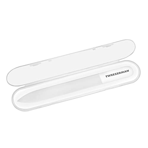 Tweezerman Glass Nail File smooths nail surfaces for a refined natural look.