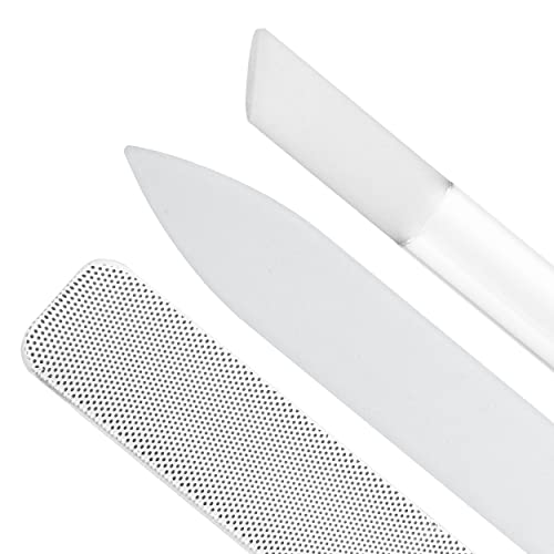 Tweezerman Glass Nailcare Set angled cuticle pushy gently pushes back cuticles