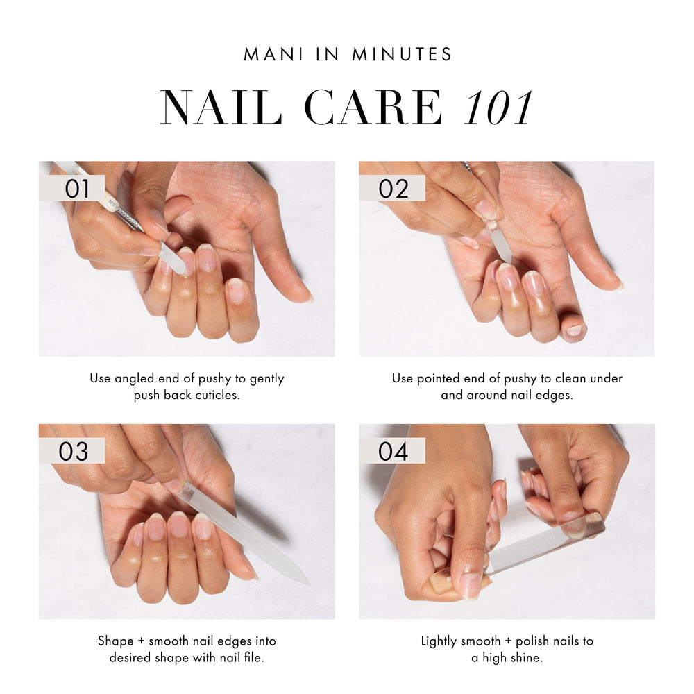 Tweezerman Glass Nailcare Set nail shaper maintains desired nail shape