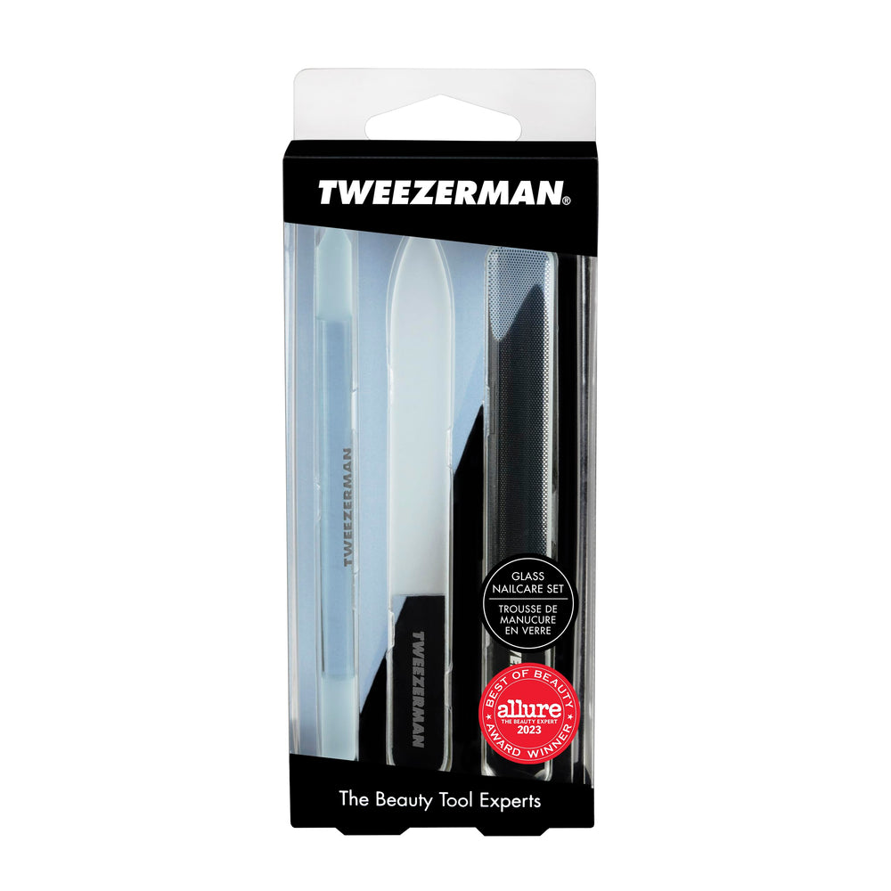Tweezerman Glass Nailcare Set glass tools offer salon-like shine