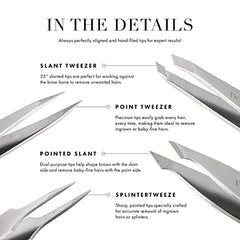 Aligned hand-filed tips ensure hair removal from the root