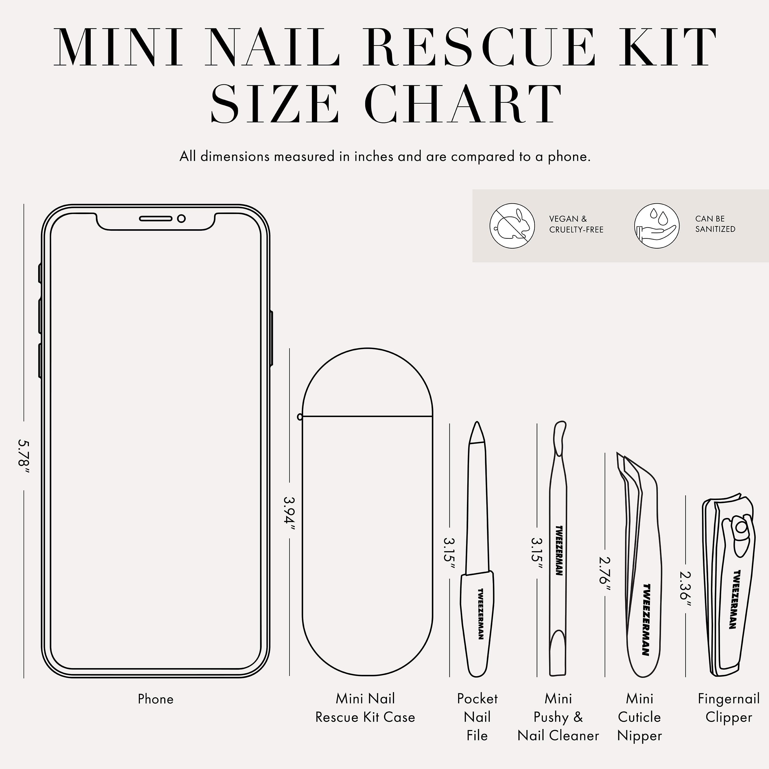 Tweezerman Mini Nail Rescue Kit compact-design for everyday grooming on the go.
