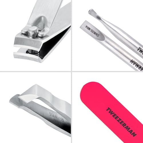 Tweezerman Mini Neon Nail Rescue Kit cuticle-nipper for precise cuticle trimming.