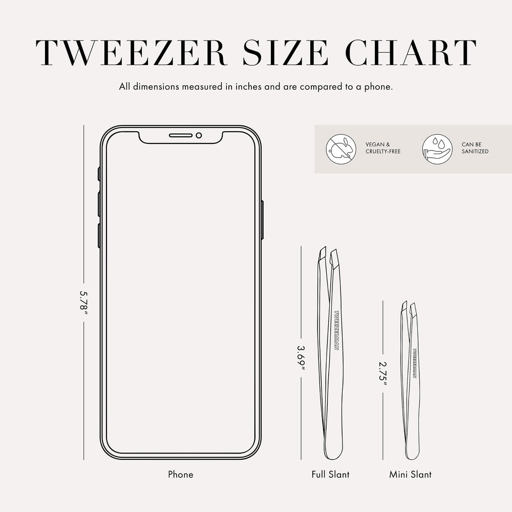 Tweezerman Mini Slant Bahama Blue durable stainless steel finish for long-lasting performance.