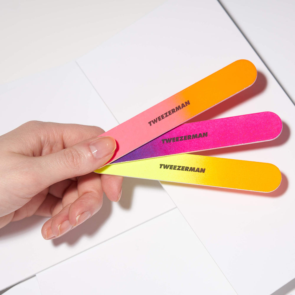 Tweezerman Neon Hot Filemates acrylic filing for smooth shaping
