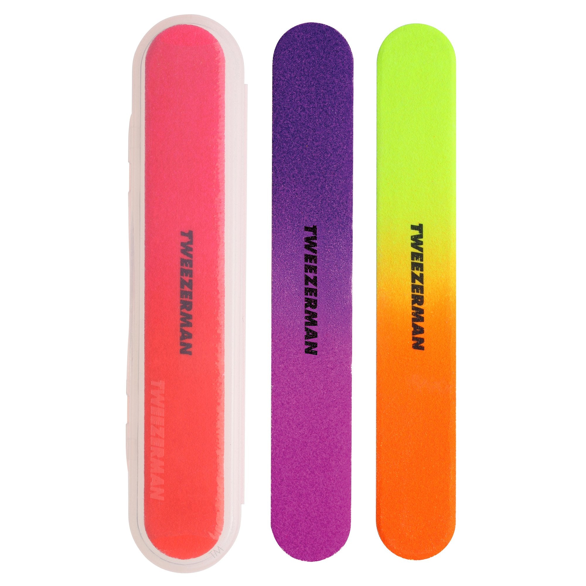 Tweezerman Neon Hot Filemates carry case for on-the-go nail care