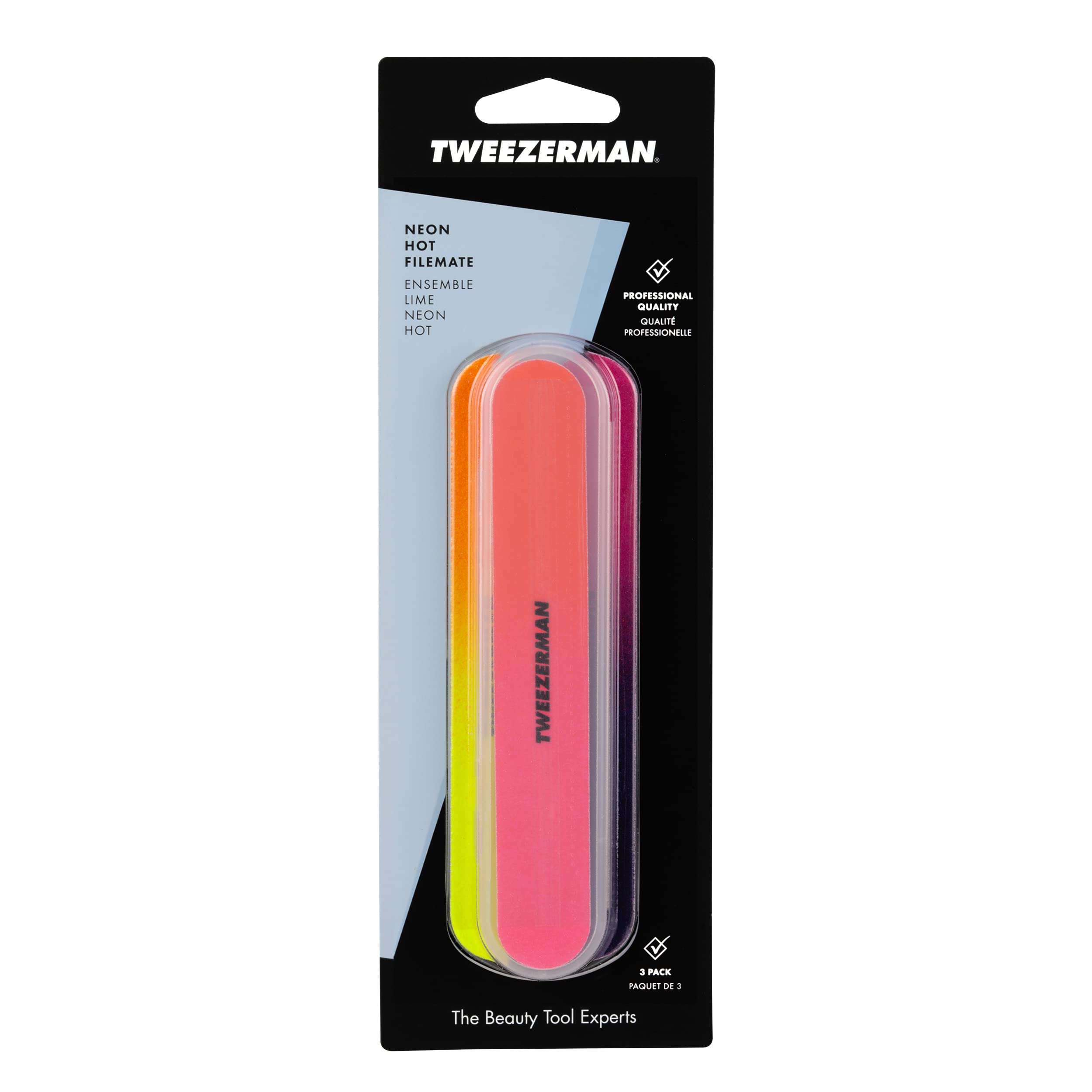 Tweezerman Neon Hot Filemates on-the-go for quick touch-ups