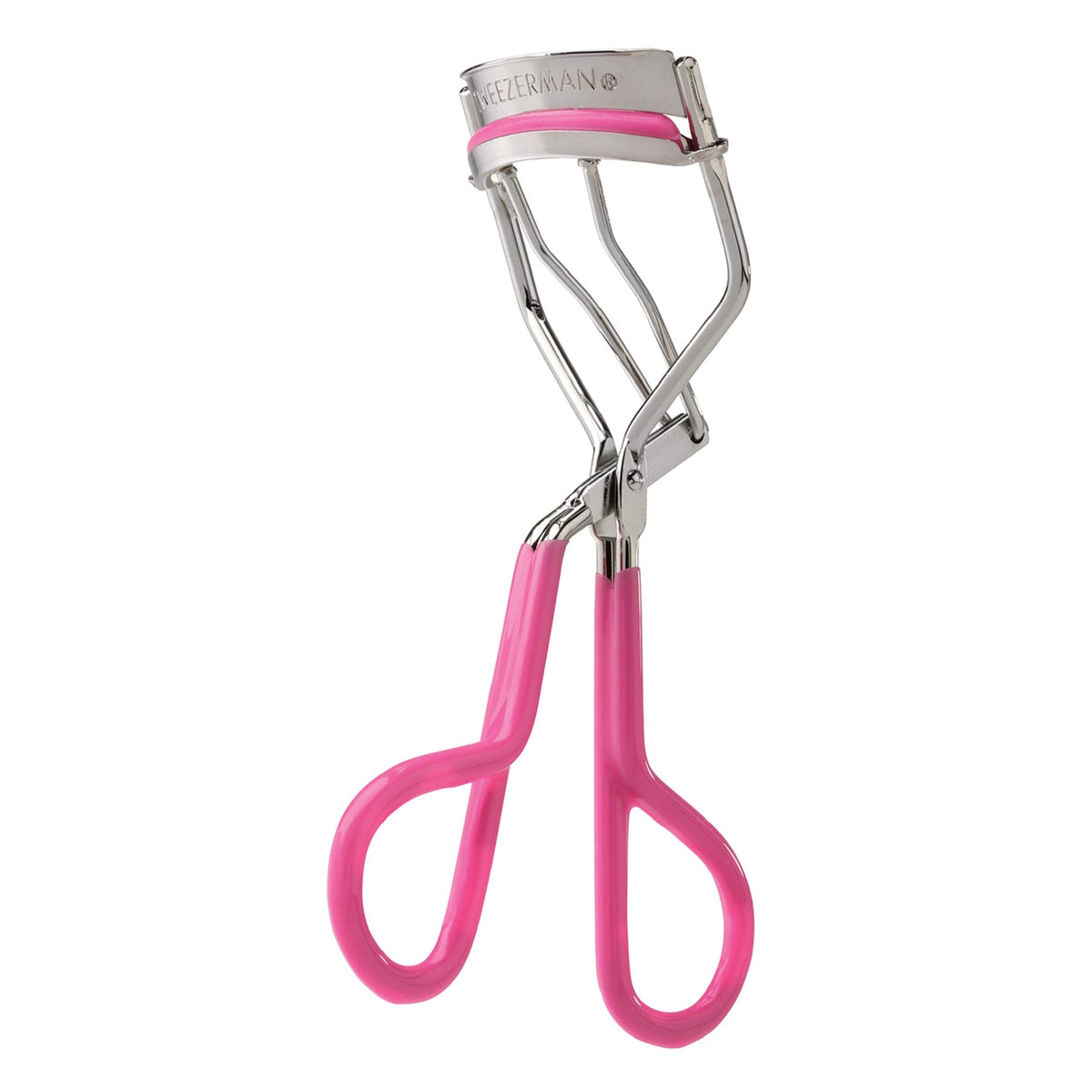 Tweezerman Neon Pink Comfort Grip Eyelash Curler base-to-tip curl for wide-awake lashes