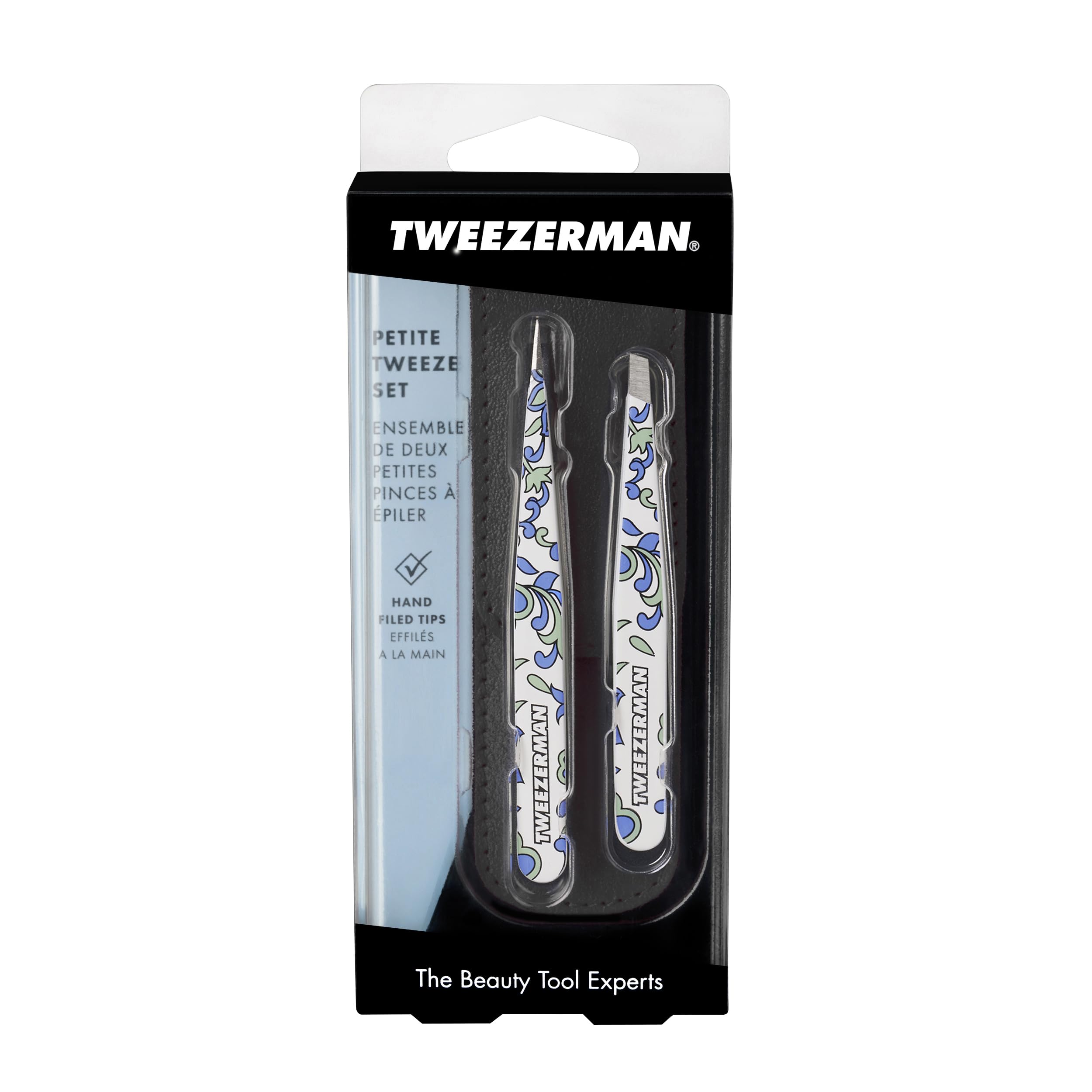 Tweezerman Paisley brow-removal tool enables careful hair removal with precision.