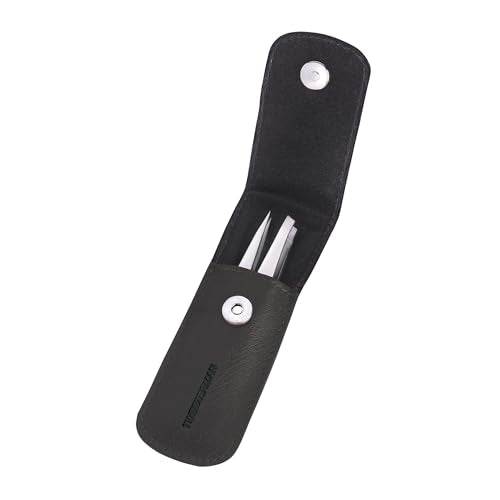Tweezerman Petite Point Tweezer close-up highlights fine tip for precise hair removal.