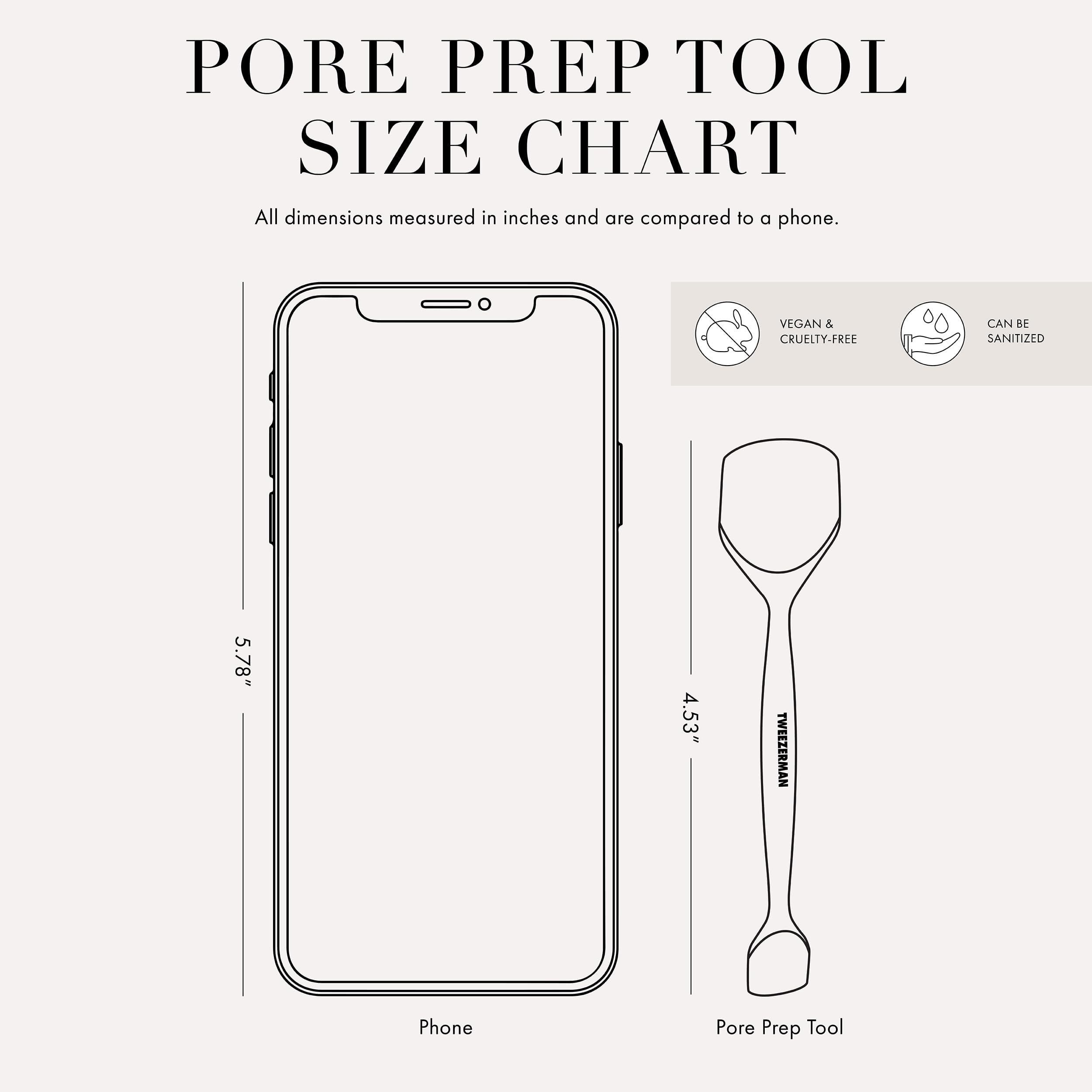 Brand-close shot of Tweezerman Pore Prep Tool design and quality.