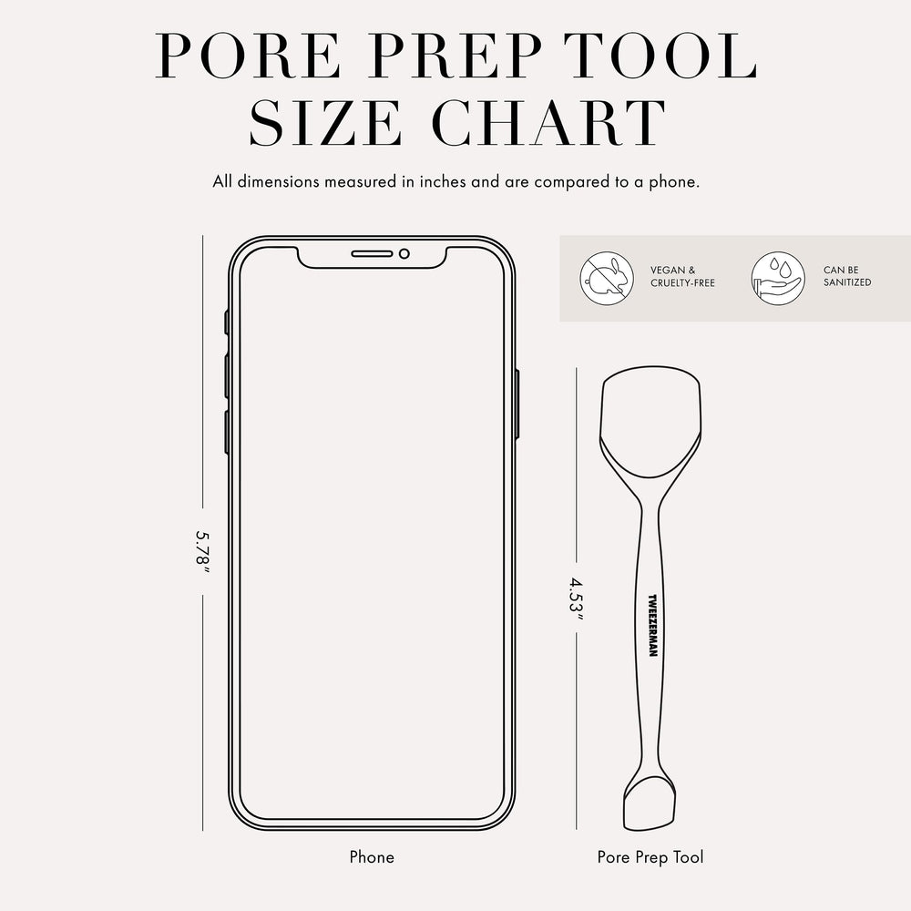 Brand-close shot of Tweezerman Pore Prep Tool design and quality.