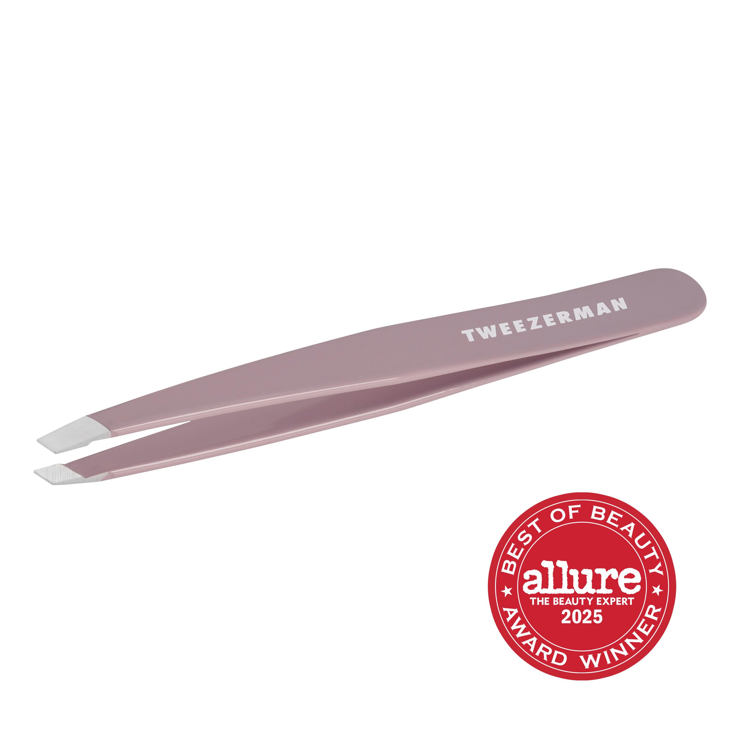 Tweezerman Purple Wisteria Slant Tweezer handle designed for comfortable control.