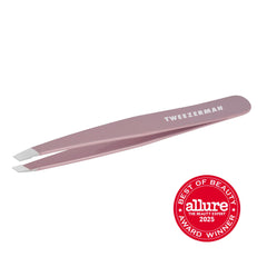 Tweezerman Purple Wisteria Slant Tweezer handle designed for comfortable control.