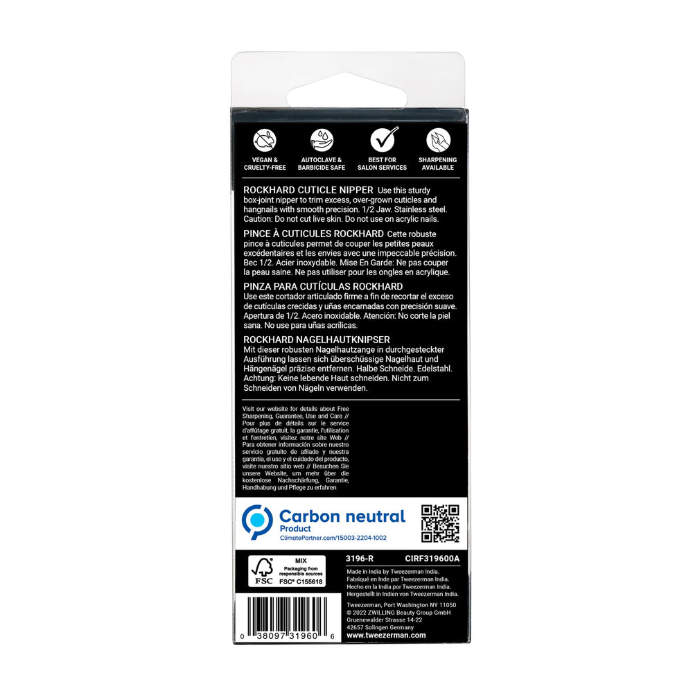 Tweezerman Rockhard daily-use tool supports at-home manicures with reliable performance.