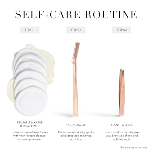 Tweezerman Rose Gold Facial Razor being washed reveals stainless steel construction