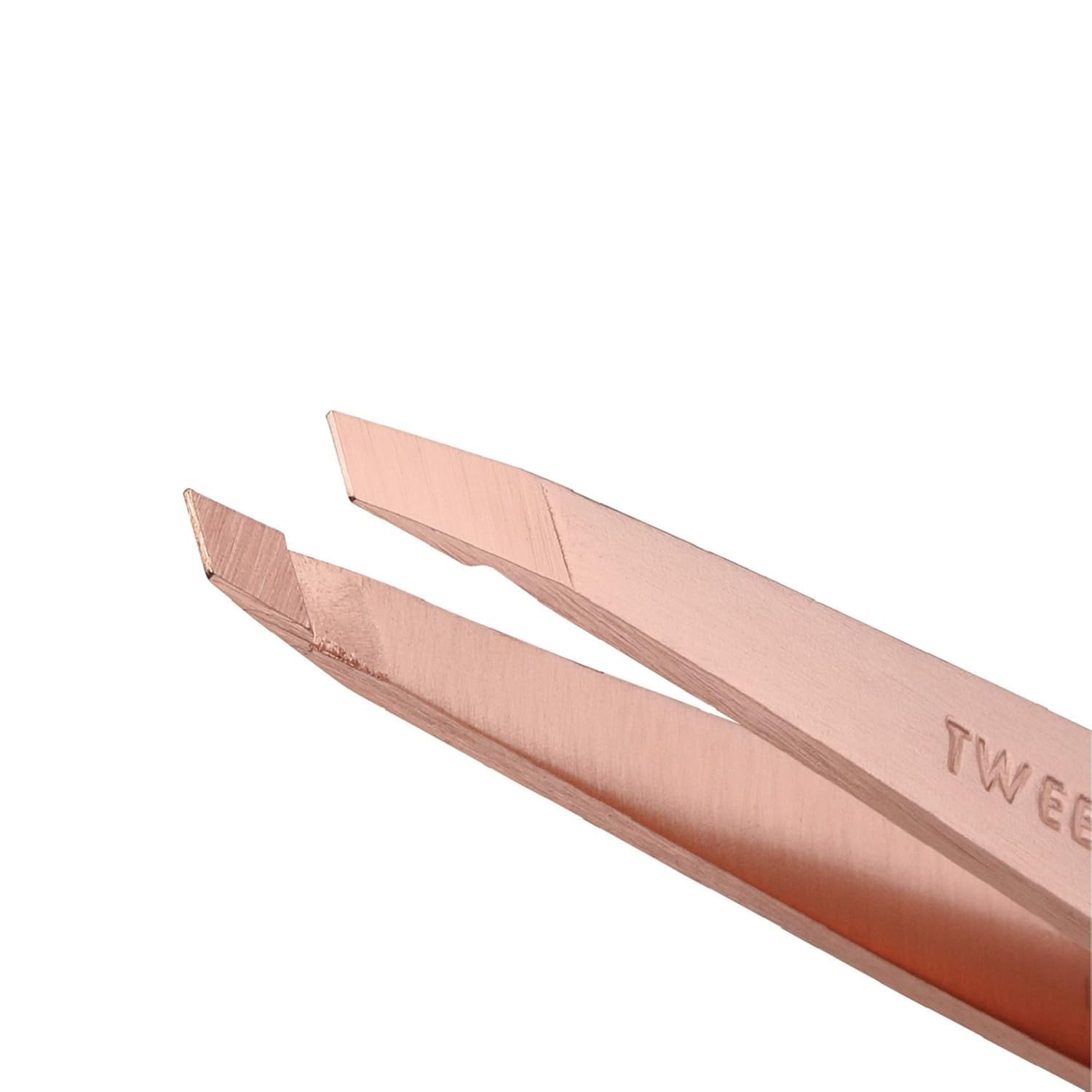Tweezerman rose gold petite slant tweezers for brow shaping