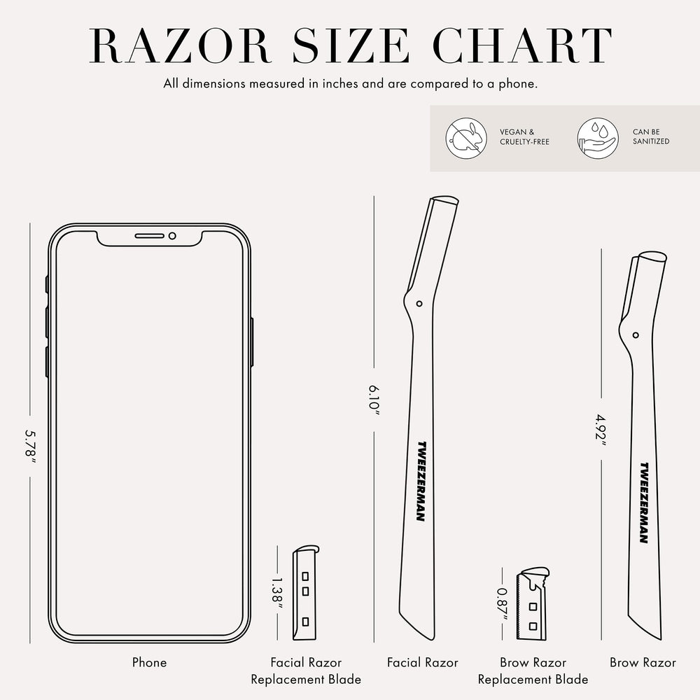 Tweezerman self-care facial razor experience supports a calm grooming routine.