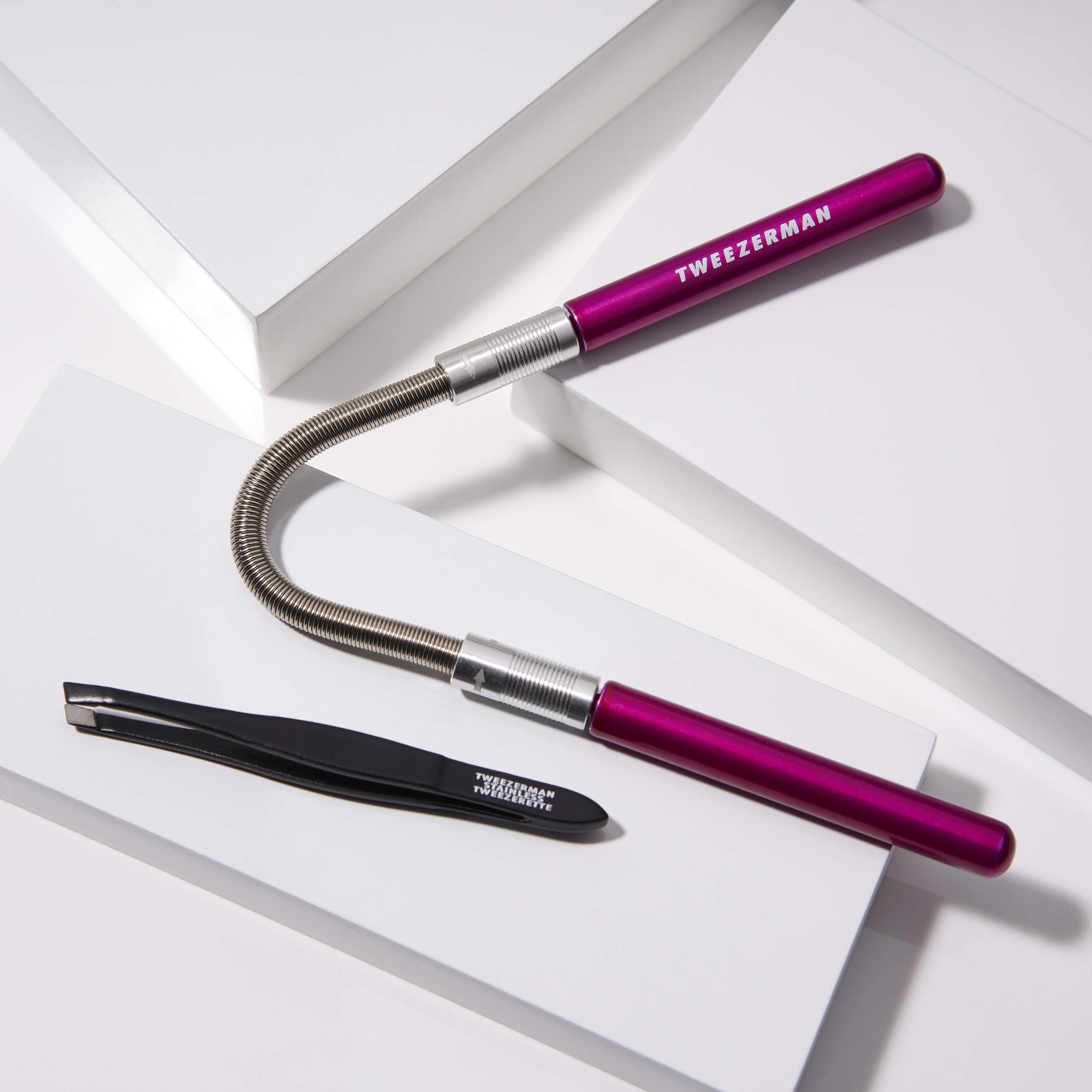 Free Tweezerette included with Tweezerman Smooth Finish for brow touch-ups.