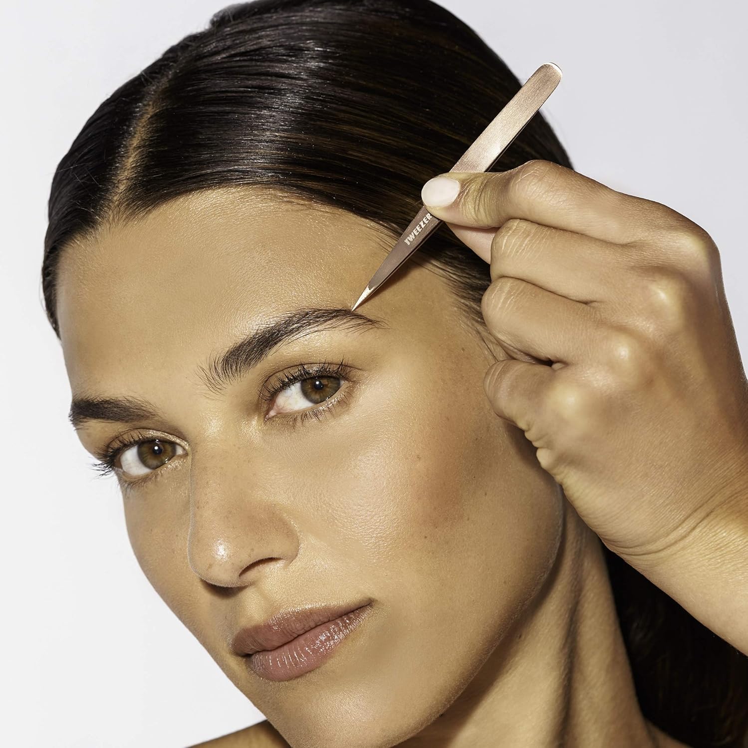 Tweezerman precision tips grab fine hairs with controlled grip