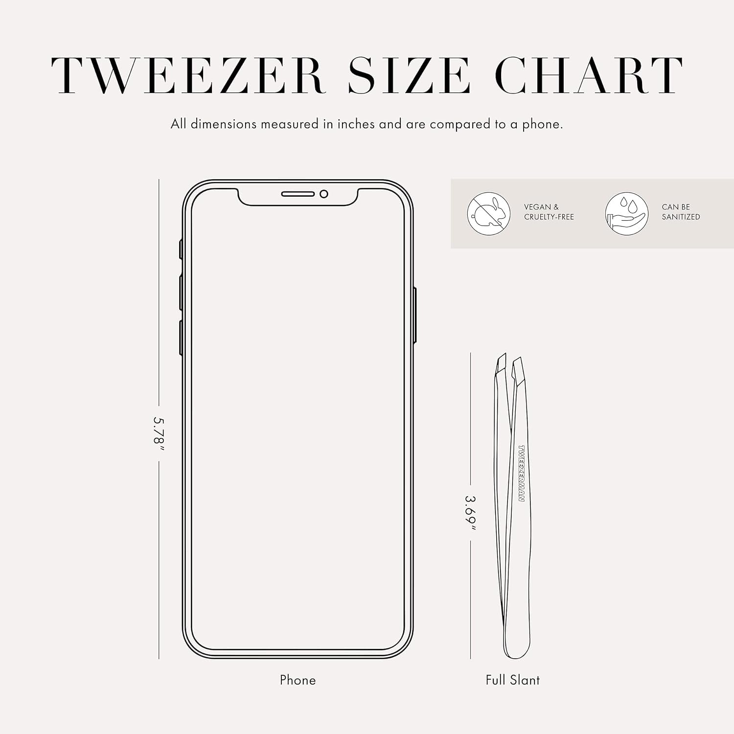 Tweezerman rose-gold packaging with brand logo