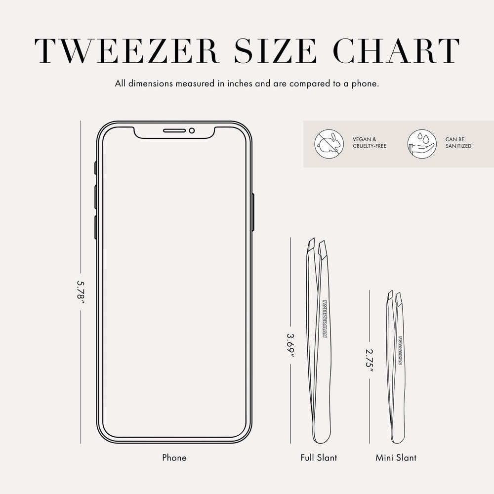 Professional-grade Tweezerman stainless steel tweezer for precise results.