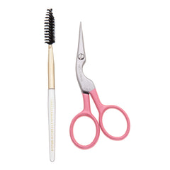 Tweezerman Tea Rose Brow Scissors with ultra-thin blades for precise trimming