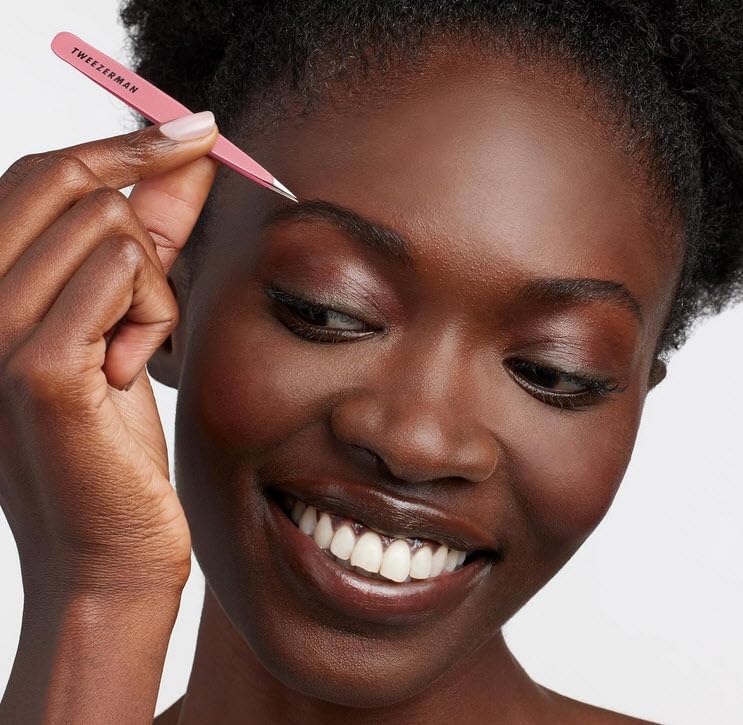 Tweezerman Tea Rose Petite Tweezer stainless steel construction for lasting sanitation.