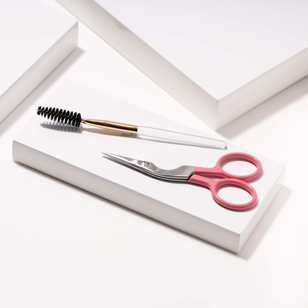 Tweezerman Tea Rose Brow Scissors precision tips isolate individual hairs