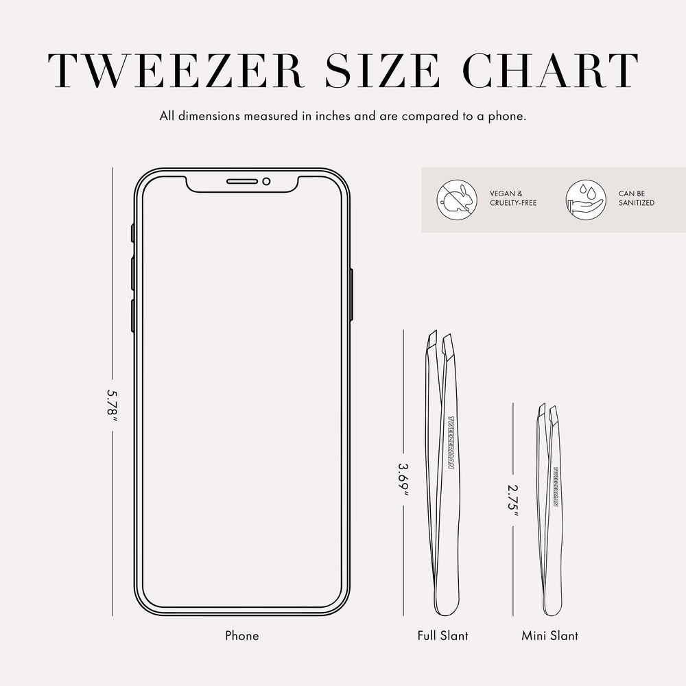 Tweezerman travel-friendly tweezers offer convenient grooming anywhere.