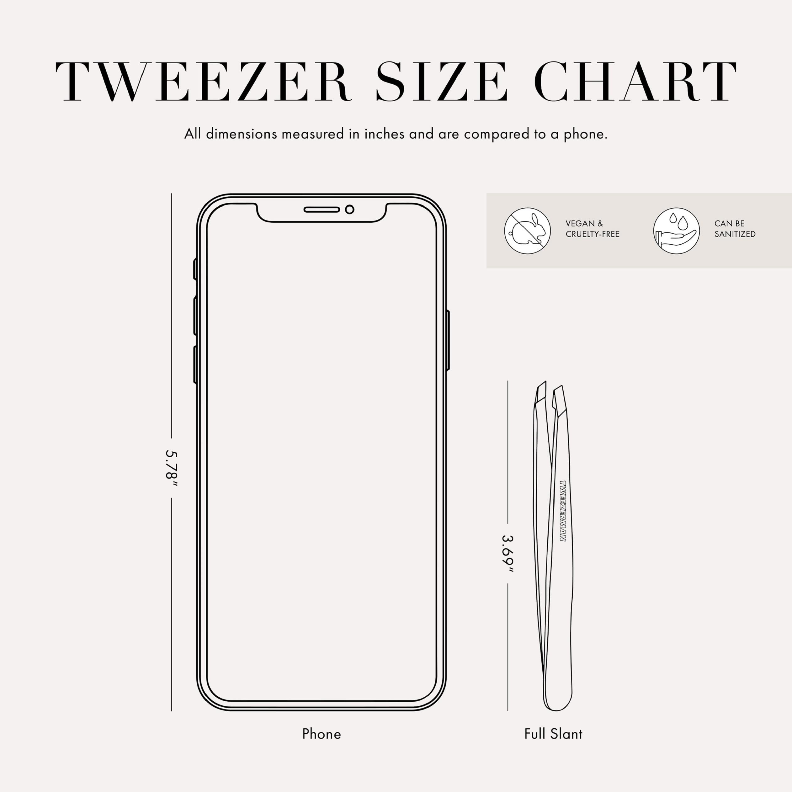 Tweezerman wider body grip design for comfortable handling