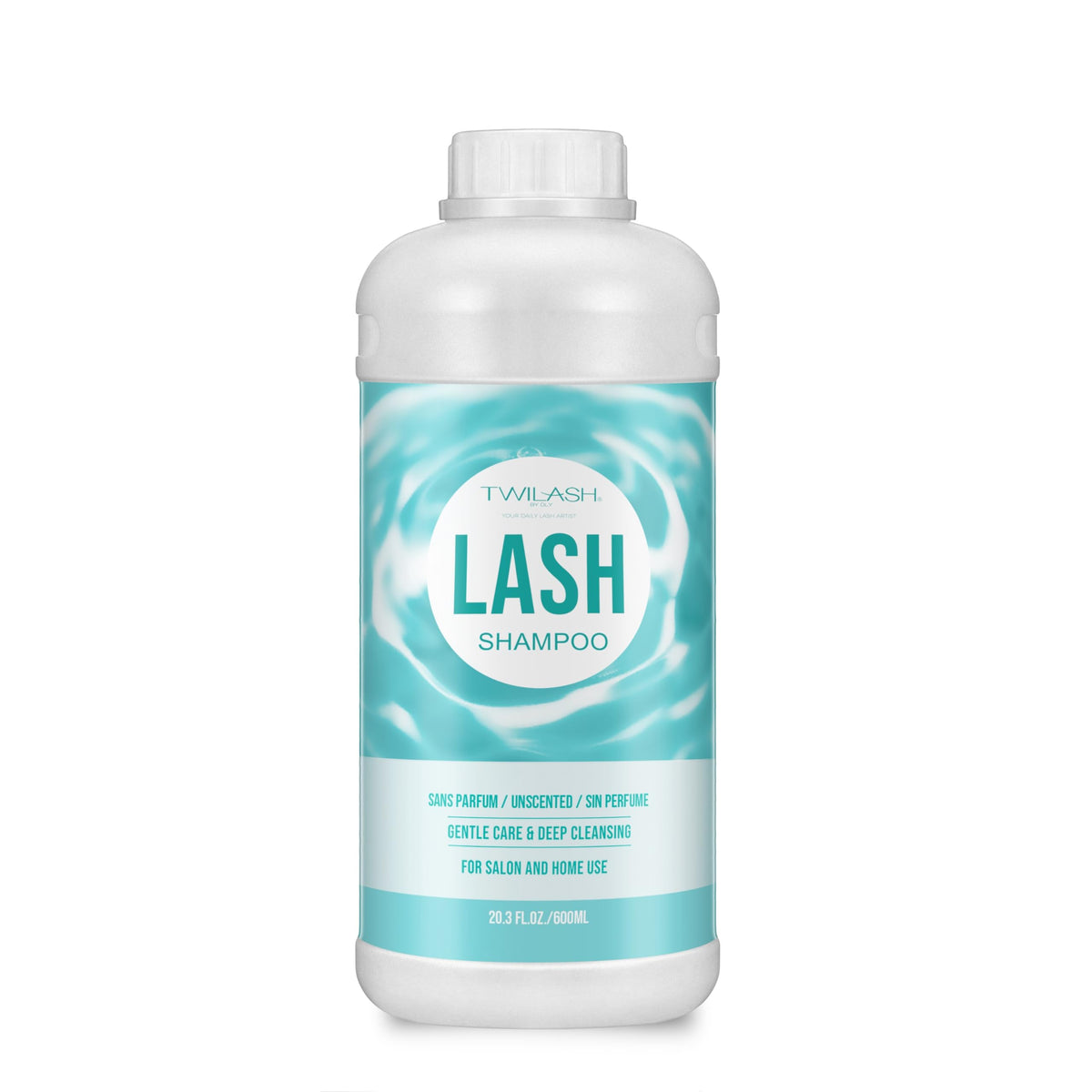 TWILASH BY DLY 600ml lash shampoo bulk bottle for salon and home use.