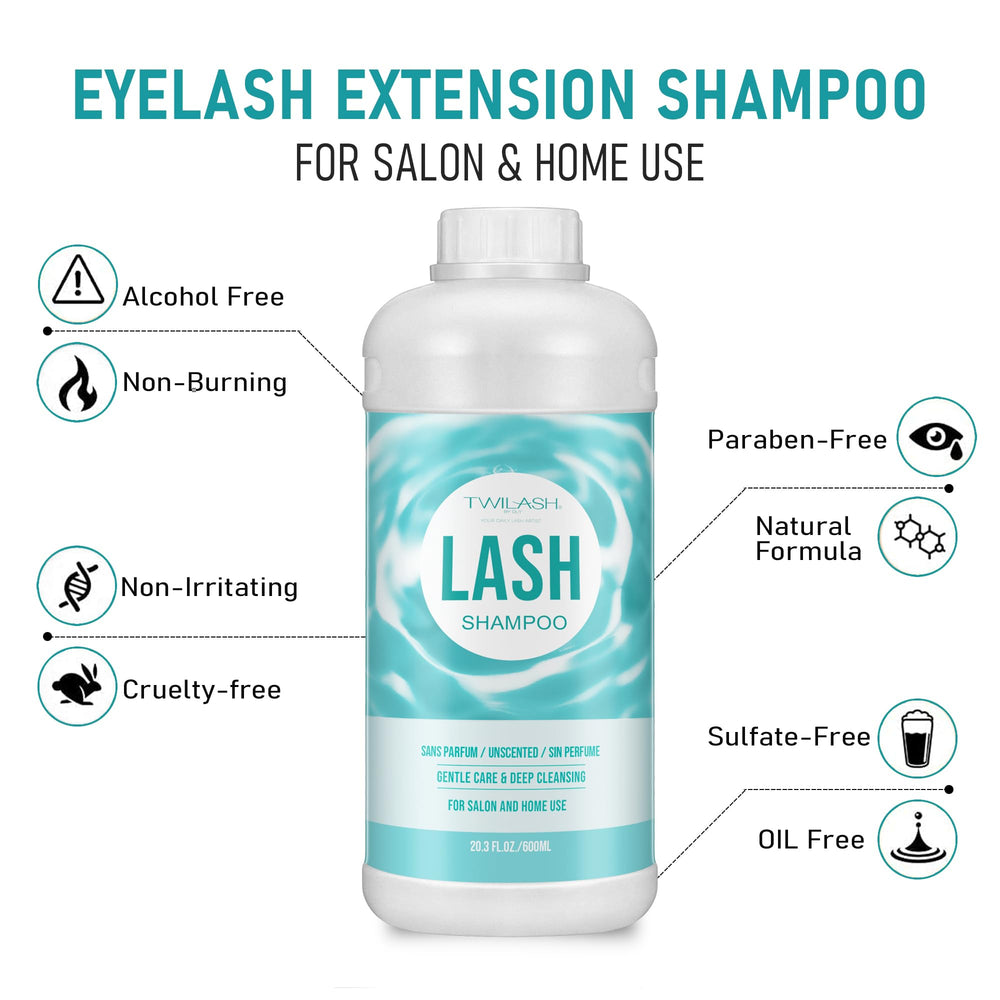 TWILASH BY DLY delicate eyelash cleanser packaging communicates safe extension care.