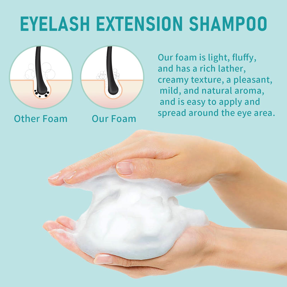 TWILASH BY DLY eye-area foam application demonstrates easy at home routine.