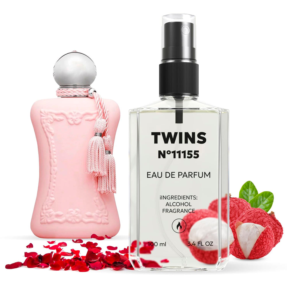 TWINS Impression Delina bottle close-up highlighting an elegant floral profile.