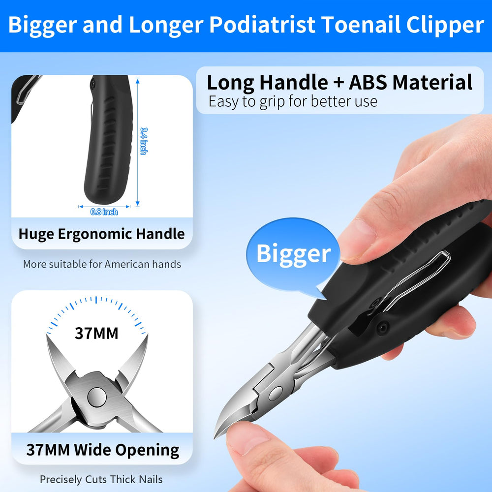 TwinWolf clippers with ergonomic non-slip handles for comfortable grip and control.