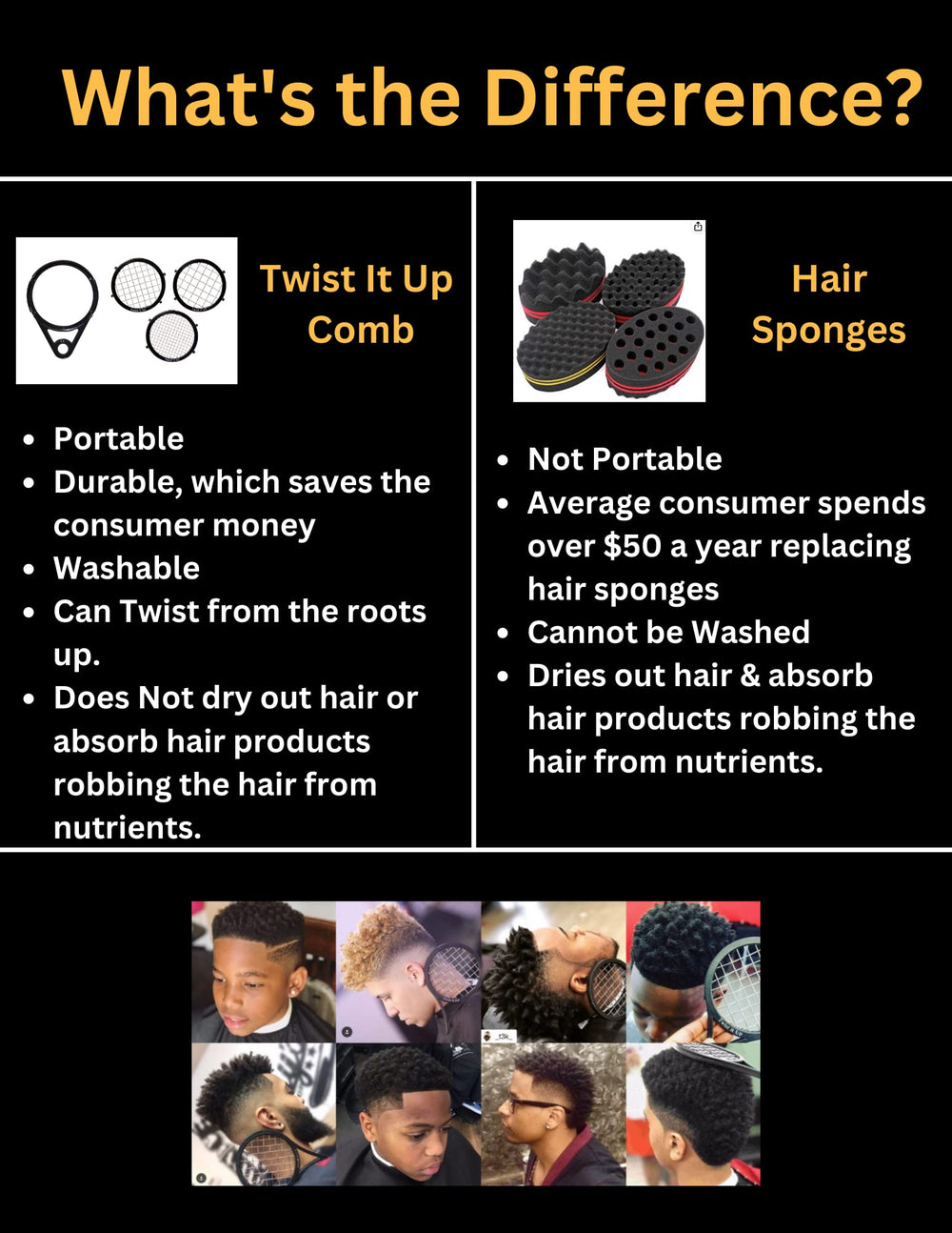 Pocket-sized Twist It Up Bond Black for on-the-go styling