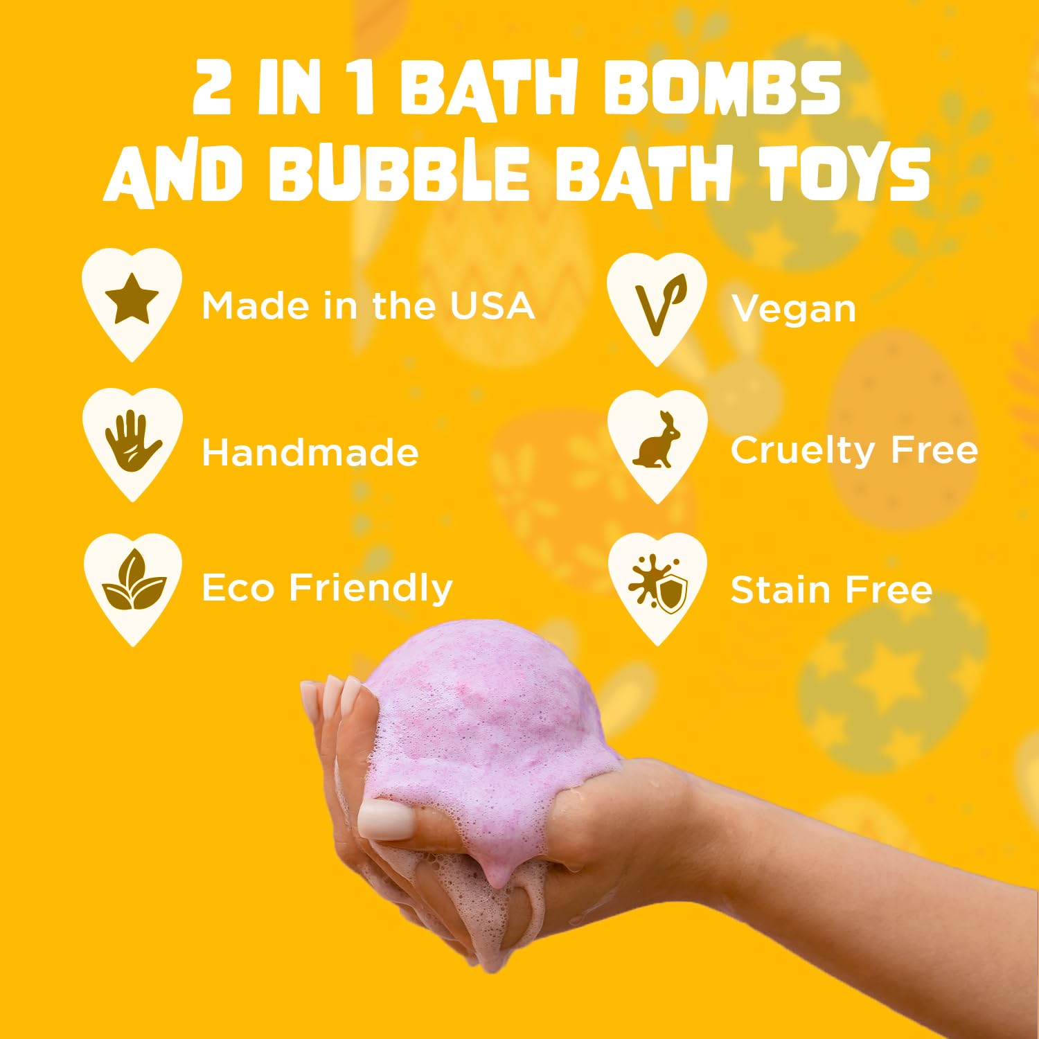 Gentle fragrance profile from Two Sisters Easter Bath Bombs for kids