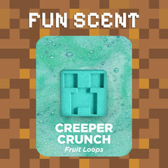 Two Sisters TNT Creeper bath bomb fruity scent creates vibrant green color and bubbly fun.